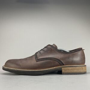 ECCO Men's EU 45 US 11-11.5 Plain Toe Comfort Dress Shoes Leather Brown Oxfords